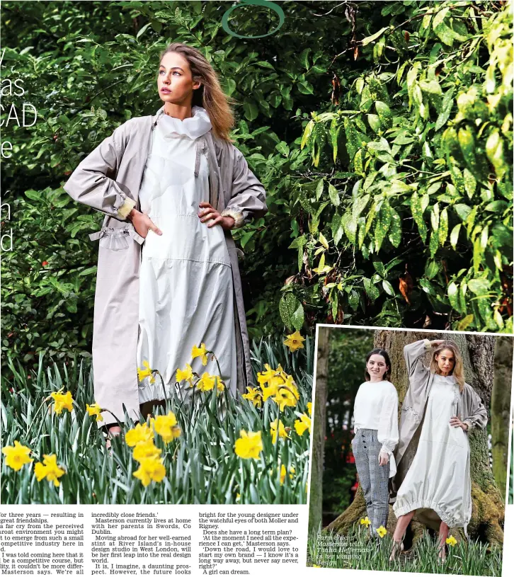  ??  ?? Farm chic: Masterson with Thalia Heffernan in her winning design