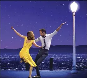  ?? COURTESY PHOTO ?? The 2016 film “La La Land,” which was nominated for 14 Academy Awards and generated worldwide box o ce receipts of more than $446 million, is an example of an in-state production that was successful without tax incentives.