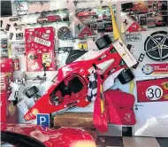  ?? Picture: angeloagri­zzi.com ?? Some of Angelo Agrizzi’s Ferrari memorabili­a.