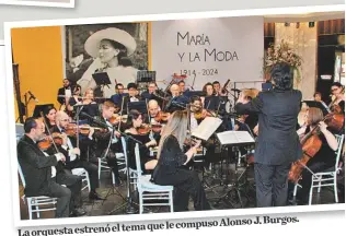  ?? ALONSO MENDOZA ?? Alonso J. Burgos. el tema que le compuso
La orquesta estrenó