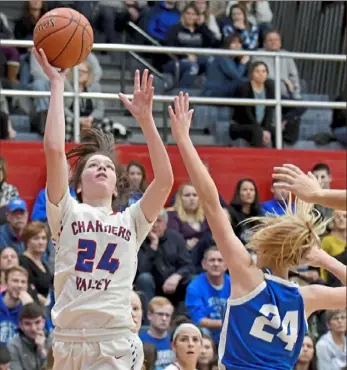  ?? Matt Freed/Post-Gazette ?? Sophomore guard Aislin Malcolm is Chartiers Valley’s leading scorer and hopes to help the Colts win a WPIAL title with a perfect record for the second year in a row.