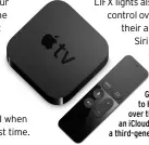  ??  ?? Giving voice commands to HomeKit accessorie­s over the internet requires an iCloud account and at least a third-generation Apple TV.