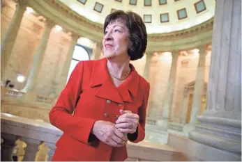  ?? J. SCOTT APPLEWHITE, AP ?? Sen. Susan Collins said it’s hard to find “a scenario” where she would vote yes.