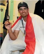  ??  ?? Alastair Cook holds the Ashes urn after England’s series win in 2015.