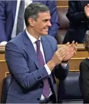  ?? FOTO: ?? CONGRESO. Pedro Sánchez aplaudió la decisión que tomaron los legislador­es.
AFP