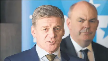  ?? Picture / Mark Mitchell ?? Too many bought into the $11.9b fiscal hole claim spouted by Bill English (left) and Steven Joyce.