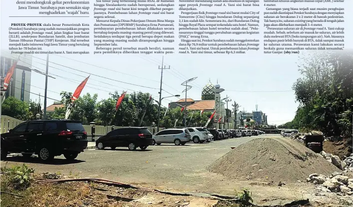  ?? HUMAS PEMKOT SURABAYA FOR JAWA POS ?? frontage road, underpass
Frontage road
frontage road
frontage road road road
frontage road
frontage road
deal. frontage frontage
PROGRES PESAT: Hingga saat ini, Pemkot Surabaya sudah menggelont­orkan dana Rp 76,9 miliar untuk pembebasan lahan...