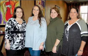  ??  ?? Mary Haner, Jami Steinsiek and Cherrie Sweeney, all of El Dorado, and Lori Ford of Greenbrier