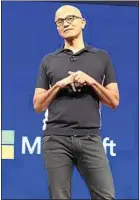  ??  ?? ##JEL#36-66-http://bit.ly/2qwq6k5##JEL# Le directeur général de Microsoft, Satya Nadella, sur la scène du Build.