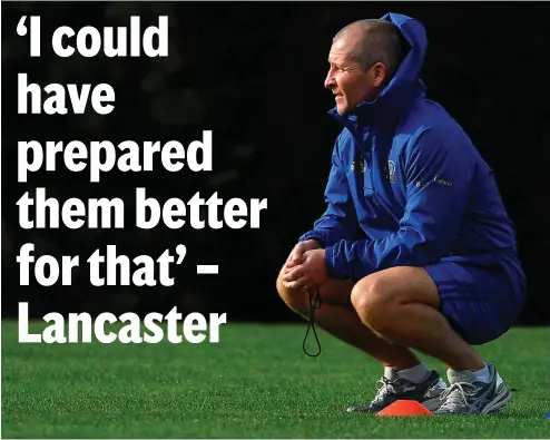  ?? BRENDAN MORAN/ SPORTSFILE ?? French lesson: Stuart Lancaster hopes to move on from last weekend’s Toulon defeat