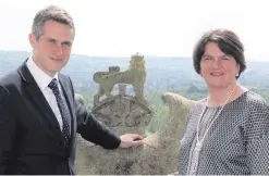  ??  ?? DUP Leader Arlene Foster with Defence Secretary Gavin Williamson