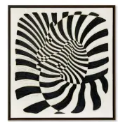  ?? Foto: Mumok ?? „Zebra“oder das kunstvolle Spiel mit dem Visuellen: Op-Art-Künstler Victor Vasarely ist Teil der Ausstellun­g „Vertigo. Op Art und eine Geschichte des Schwindels 1520–1970“.