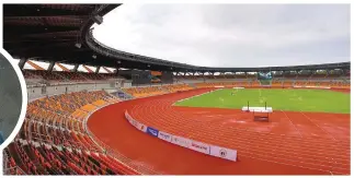  ??  ?? GAME-READY The design of the stadium was inspired by the caldera of Mount Pinatubo; (inset) Royal Pineda