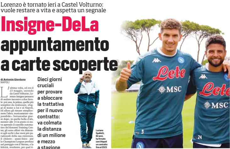  ??  ?? Luciano Spalletti, 62 anni, ha firmato con il Napoli un contratto fino al 2023