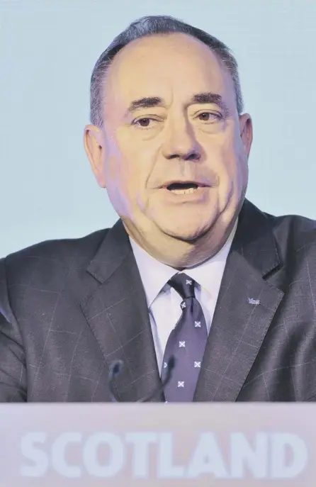  ??  ?? 2 Alex Salmond, seen during the 2014 referendum campaign, has denied the allegation­s