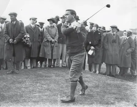  ?? AP FILE PHOTO ?? Golfing legend Gene Sarazen visited Peterborou­gh to demonstrat­e his amazing skills, 20 years after he caddied for local golfer Bob Abbott in the U.S.