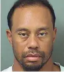  ??  ?? POLISFOTO. I samband med gripandet fotografer­ades golfspelar­en av polisen i Florida.