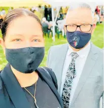  ?? ?? Northland MP Willow-Jean Prime and Te Tai Tokerau MP Kelvin Davis on official business at Russell earlier this year.