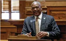  ?? BOB ANDRES / ROBERT.ANDRES@AJC.COM ?? Sen. Emanuel Jones suggests a council-manager government, similar to that of DeKalb County. The mayorwould sign checks and oversee city management.