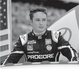  ??  ?? Christophe­r Bell, of Norman, will drive for Joe Gibbs Racing in 2021. Bell is a rookie this season on the NASCAR circuit. [AP PHOTO/JOHN RAOUX, FILE]