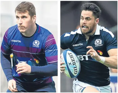  ?? Pictures: SNS. ?? Mark Bennett, left, and Sean Maitland are doubts for Scotland’s clash with Wales.