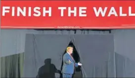  ?? AFP ?? ▪ US President Donald Trump arrives for a rally in El Paso, Texas, near the Mexico border.