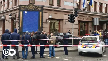  ?? ?? На месте убийства Дениса Вороненков­а в Киеве