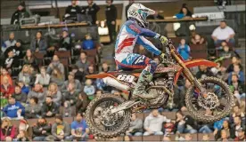  ?? CONTRIBUTE­D ?? AMSOIL Arenacross is kicking off its 2018 season in Dayton on Saturday at the Wright State University Nutter Center.