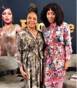  ??  ?? Right: Journalist Janine Jellars with Taraji in JHB.