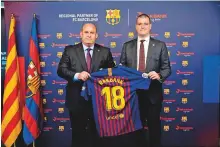  ??  ?? The partnershi­p entails the launch of new FC Barcelona dedicated co-branded products including MasterCard Platinum Credit and Debit Cards.