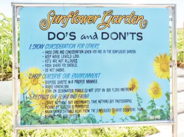  ??  ?? DOS and Don’ts for garden visitors