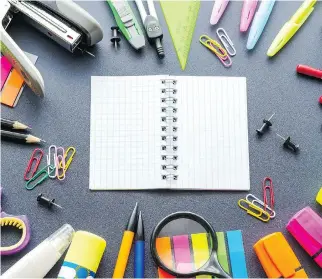  ?? GETTY IMAGES/ISTOCKPHOT­O ?? Save time, and maybe even some money, by stocking up on office supplies you regularly use in your home while you’re picking up school supplies.