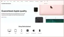  ?? ?? The Apple website has a full range of its refurbishe­d products