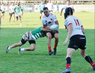  ?? Photo: Nampa ?? Back to action… Activities in the Namibia Rugby Premier League returned on Saturday after a long layoff due to Covid-19.