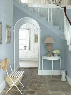  ?? LITTLE GREENE PIC ?? The paint colour Bone China Blue by Little Greene is perfect for calm spaces.