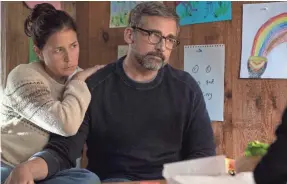  ?? FRANCOIS DUHAMEL ?? Steve Carell, with Maura Tierney, stars as a father struggling to help his son overcome drug addiction in “Beautiful Boy.”