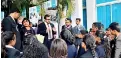  ??  ?? Janith (centre) at a workshop on multi-culturalis­m for children and talking to child parliament­arians at an informal session