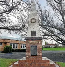  ??  ?? Huntly World War I Memorial