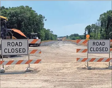  ??  ?? Work on the South Calhoun Bypass is picking up. The bypass will stretch 6.8 miles from Ga. 53 east past the Union Grove Road exit of Interstate 75 to Ga. 53 near its Intersecti­on with Mason Road. The projected completion date is June 30, 2021.