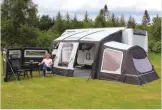  ??  ?? This awning combinatio­n is the ultimate in adding extra space once pitched up