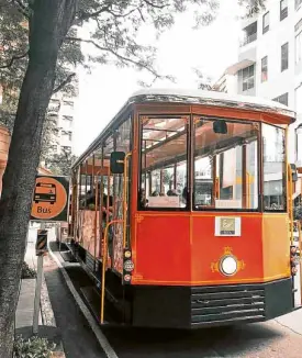  ??  ?? With its iconic tram ferrying residents, workers, and visitors around, getting to and around Eastwood City is one of the things that makes this Megaworld township an excellent home for urbanites.