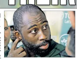  ?? AP; Ray Stubblebin­e ?? ‘IT’S JUST FOOTBALL’: Darrelle Revis (above) attributed Friday’s scuffle with teammate Brandon Marshall (right) to the competitiv­e nature of training camp.