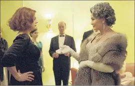  ?? Suzanne Tenner FX ?? SUSAN SARANDON as Bette Davis, left, and Jessica Lange as Joan Crawford in FX’s “Feud: Bette and Joan,” for which both actresses received nomination­s.