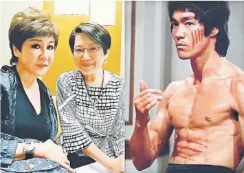  ??  ?? ON-AIR CONFESSION­S: Ting Pei (left, black dress) and the late Bruce Lee.