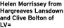  ?? ?? Helen Morrissey from Hargreaves Lansdown and Clive Bolton of LV=