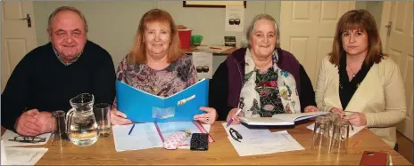  ??  ?? Cllr Robbie Ireton, who chaired the meeting, with outgoing officers Phylis Dempsey, Margaret Cooper and Anita Fyfe.