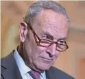  ?? ?? Senate Majority Leader Chuck Schumer listed other efforts occupying Democrats.