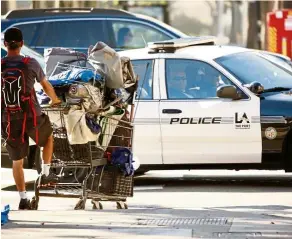  ??  ?? los angeles cannot arrest homeless people for sleeping in public overnight, due to a court decision.