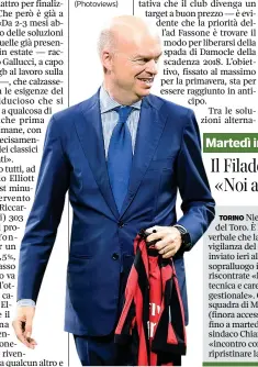  ??  ?? A.d. Marco Fassone, 53 anni, è l’a.d. scelto dal proprietar­io cinese Yonghong Li