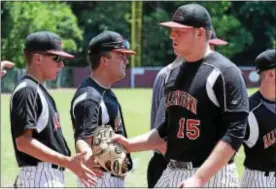  ?? JOHN BLAINE — FOR THE TRENTONIAN ?? Allentown’s Ryan Huth (15) posted a 1.89 ERA as a pitcher and batted .405 at the plate this season. Ruth will play football at Princeton University in the fall.